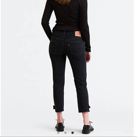 NWT Levi’s 501 Taper Cropped - Black - Picture 4 of 8